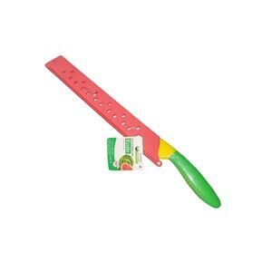 Jacent Brite Concepts 11.5" Watermelon/Bread Serrated Knife & Blade Cover NEW